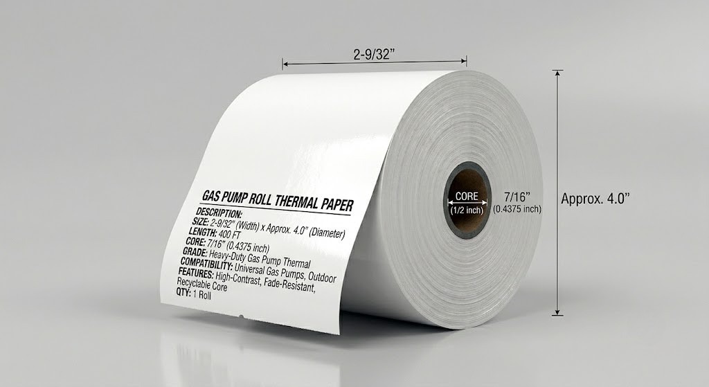 GAS PUMP ROLL 2-9/32” 400 FT