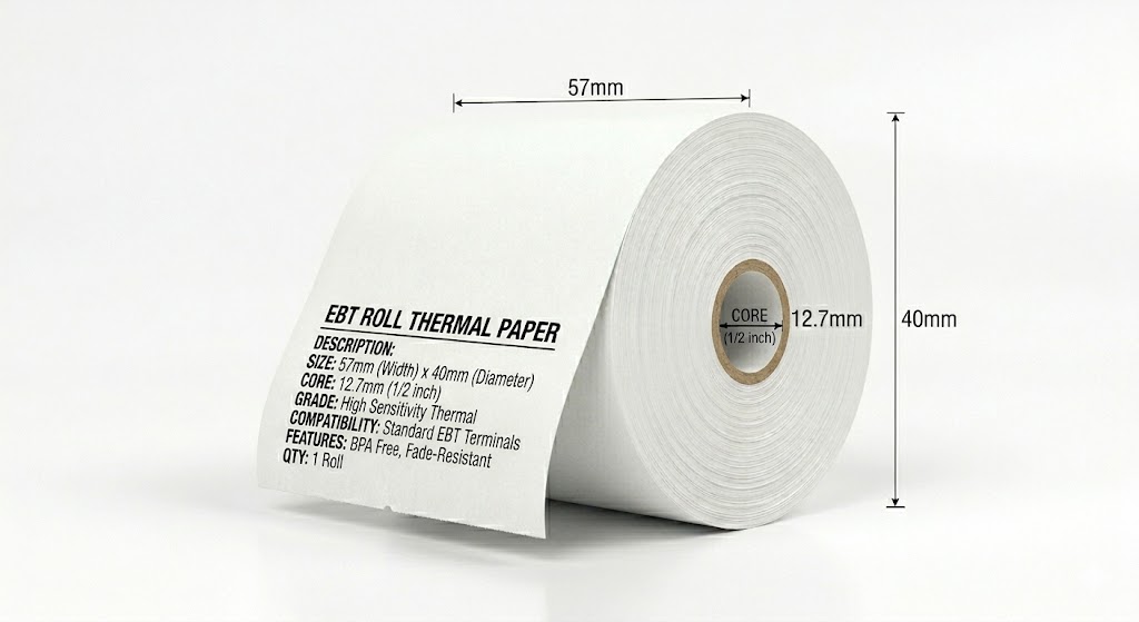 EBT ROLL THERMAL PAPER 57*40 MM